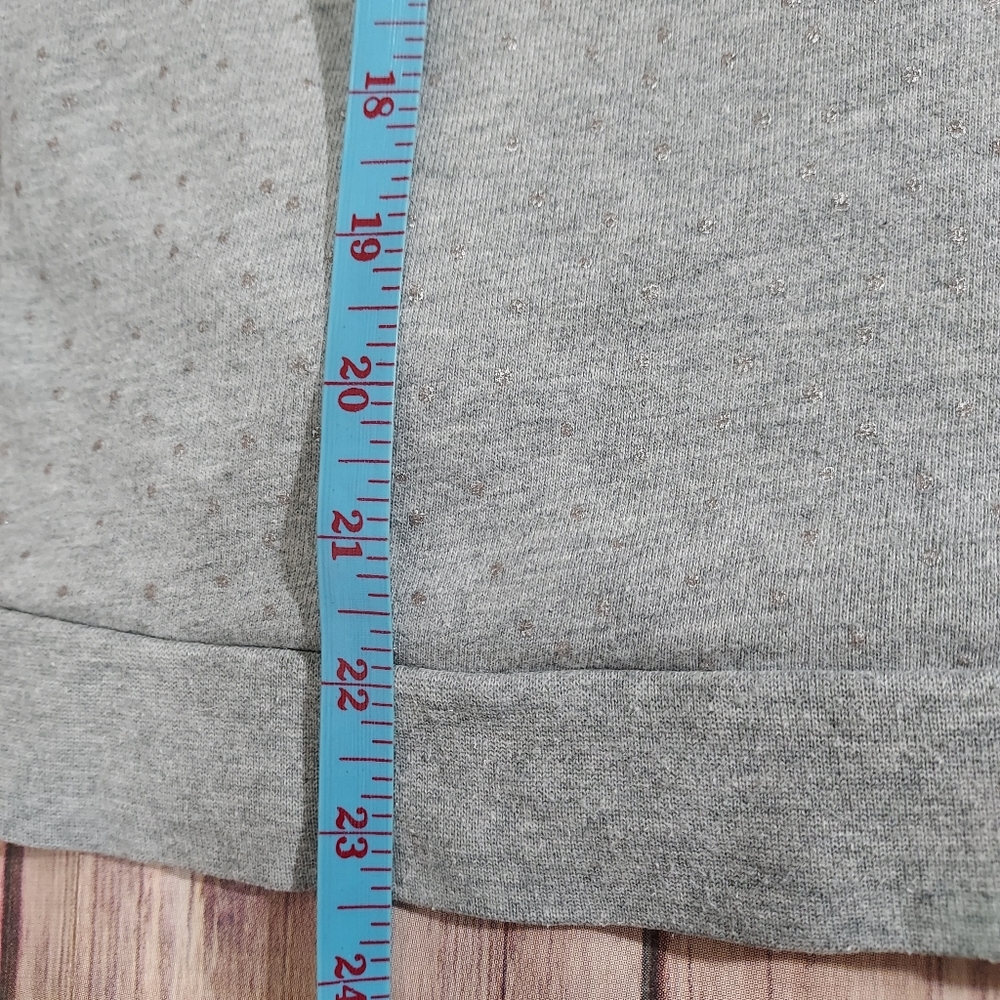 Boden gray silver polka dot funnel neck pullover 4 - Picture 10 of 11